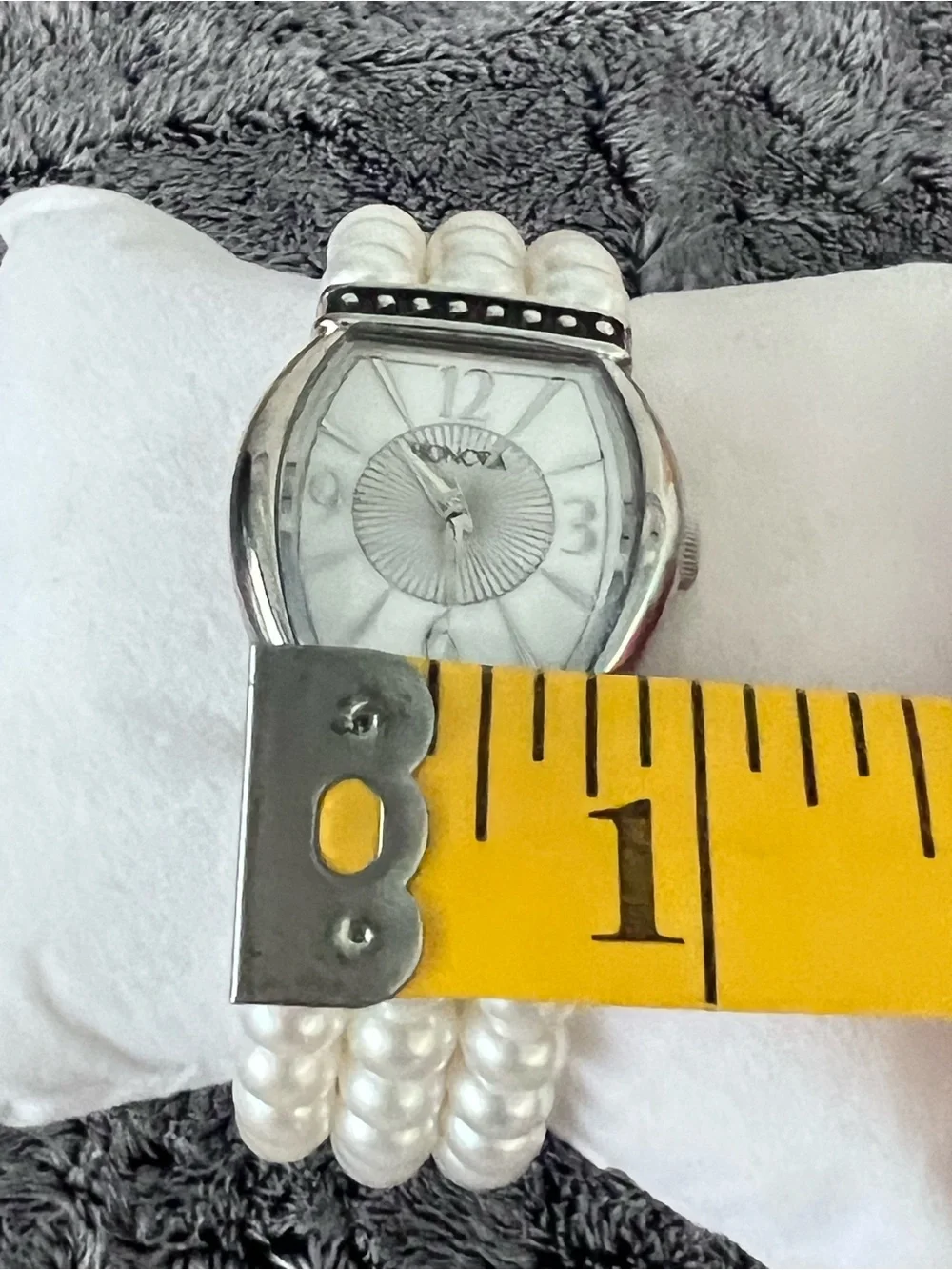 Vintage Honora Cultured Triple Strand Freshwater Pearl Cuff Watch NWOT